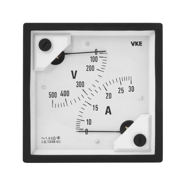 VKE Dual Analog 96mm 500V/30A meter